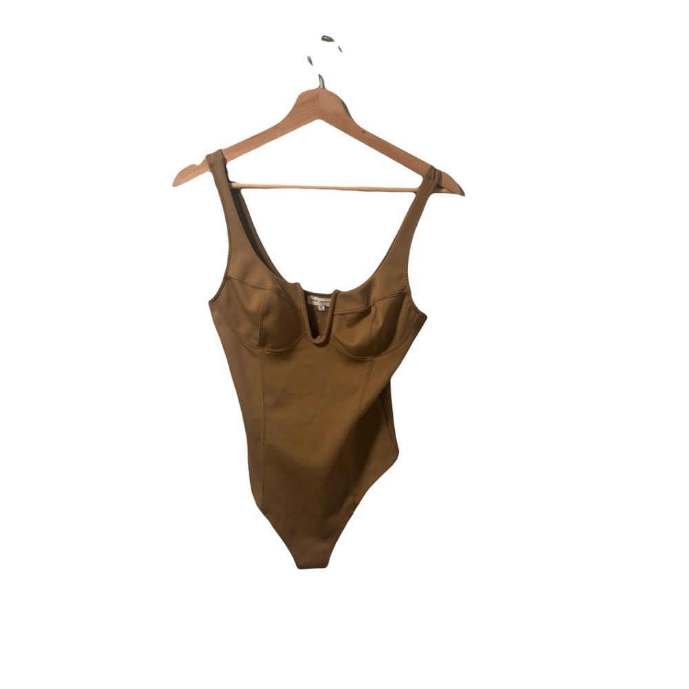 Good American tan Scuba Corset Bodysuit size 2